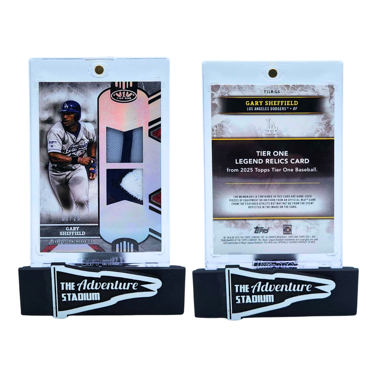 The Adventure Stadium 2025 Topps Tier One Gary Sheffield Dual Patch 03/25