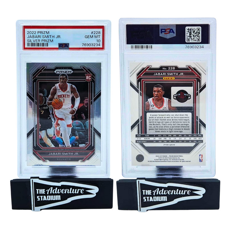 The Adventure Stadium 2022 Panini Prizm Jabari Smith Jr. Silver Prizm PSA 10
