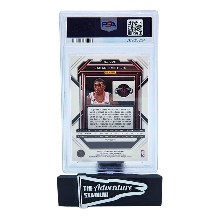 The Adventure Stadium 2022 Panini Prizm Jabari Smith Jr. Silver Prizm PSA 10