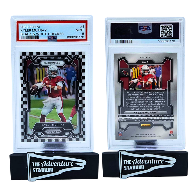 The Adventure Stadium 2023 Panini Prizm Kyler Murray Checkerboard PSA 9