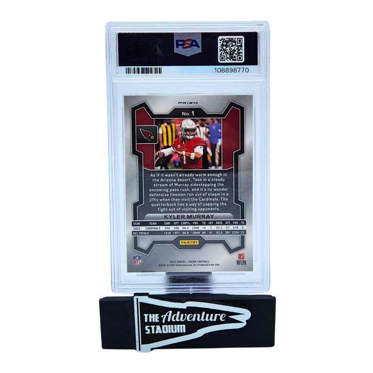 The Adventure Stadium 2023 Panini Prizm Kyler Murray Checkerboard PSA 9