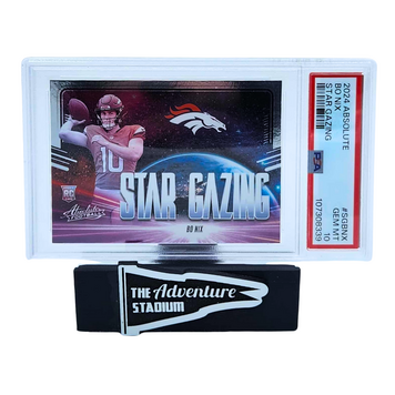 The Adventure Stadium 2024 Panini Absolute Bo Nix Star Gazing PSA 10