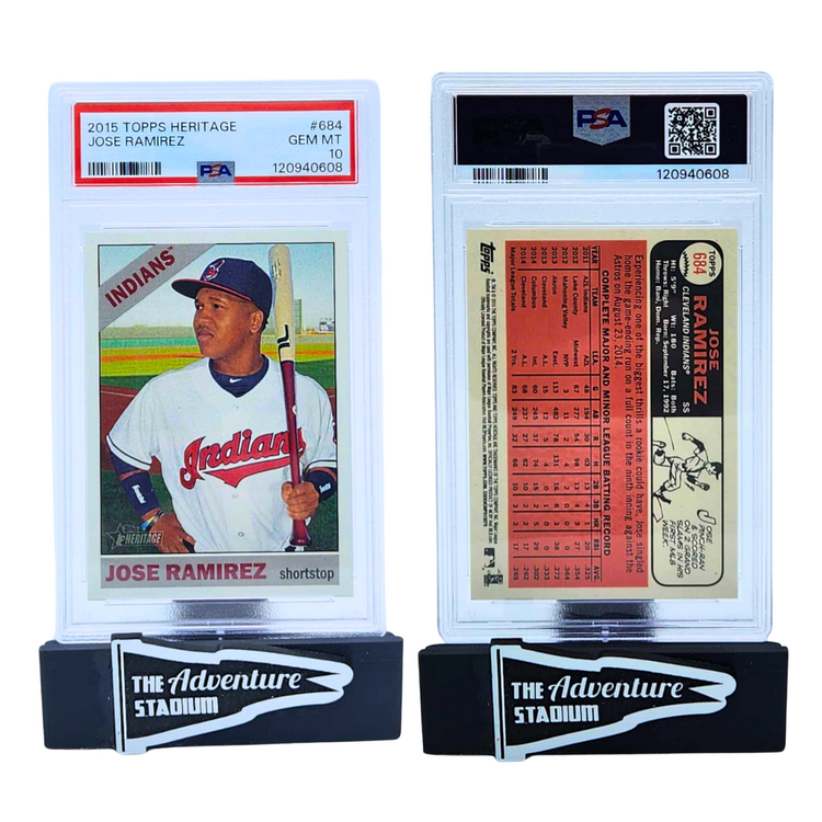The Adventure Stadium 2015 Topps Heritage Jose Ramirez PSA 10