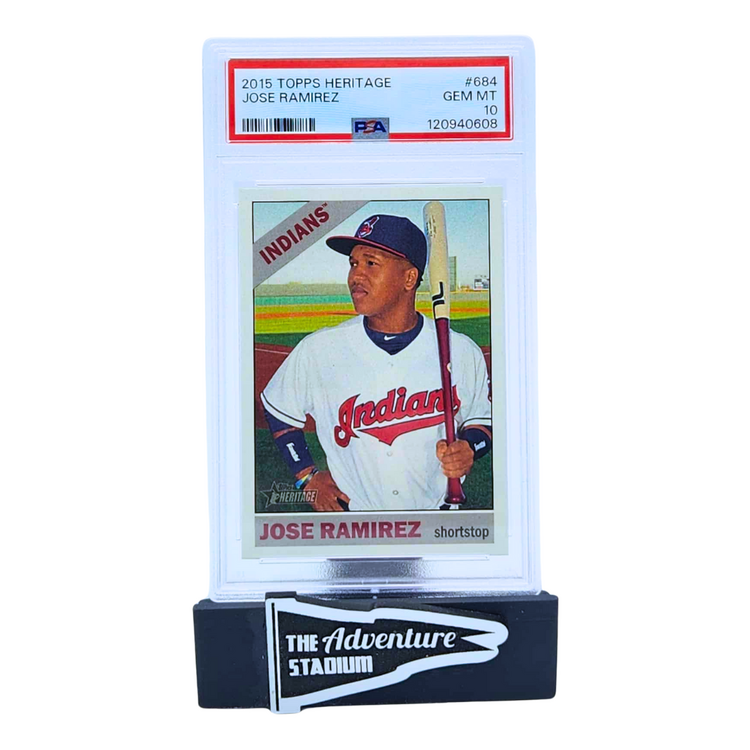 The Adventure Stadium 2015 Topps Heritage Jose Ramirez PSA 10