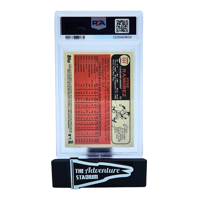 The Adventure Stadium 2015 Topps Heritage Jose Ramirez PSA 10