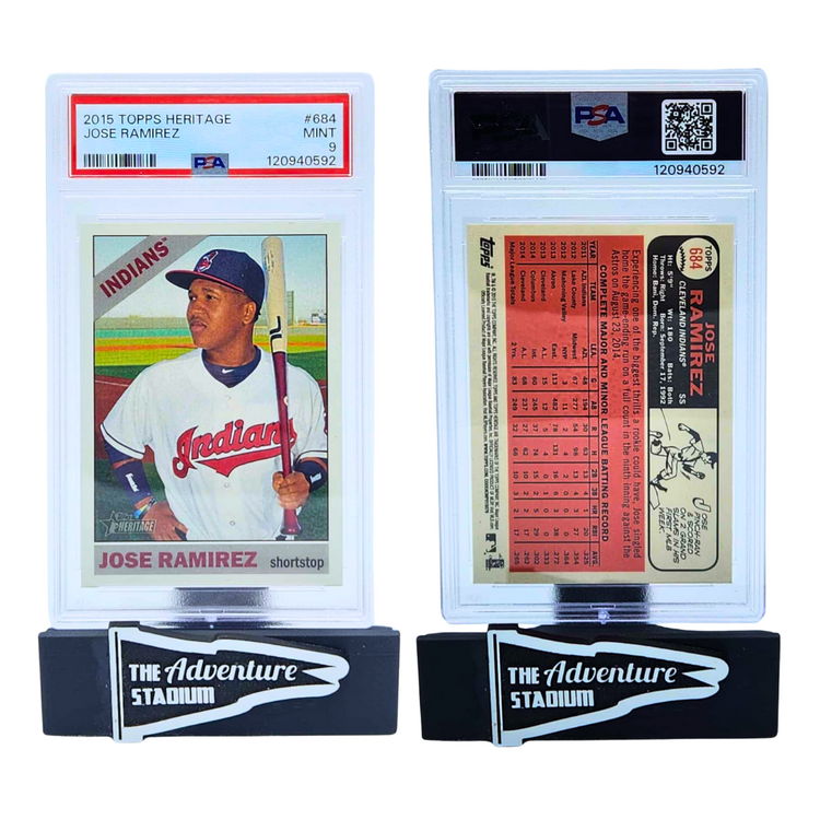 The Adventure Stadium 2015 Topps Heritage Jose Ramirez PSA 9