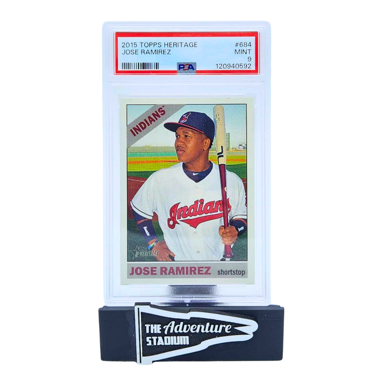 The Adventure Stadium 2015 Topps Heritage Jose Ramirez PSA 9