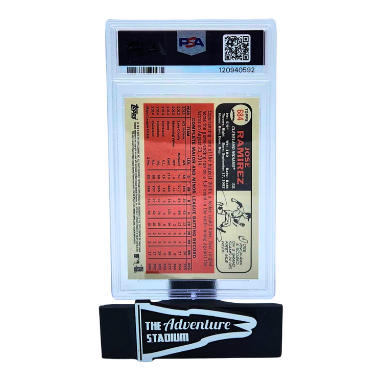 The Adventure Stadium 2015 Topps Heritage Jose Ramirez PSA 9