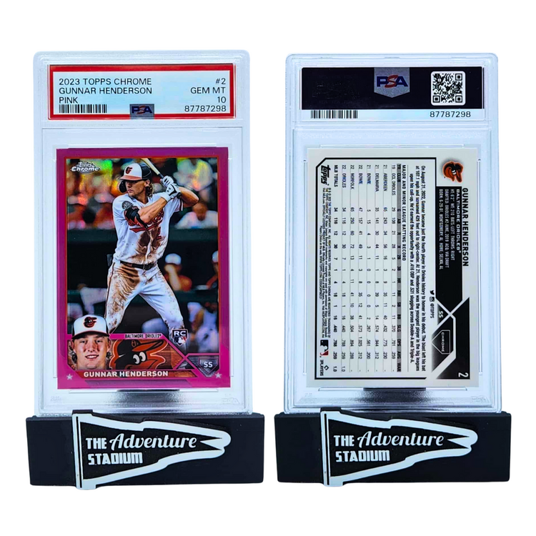The Adventure Stadium 2023 Topps Chrome Gunnar Henderson Rookie Pink PSA 10