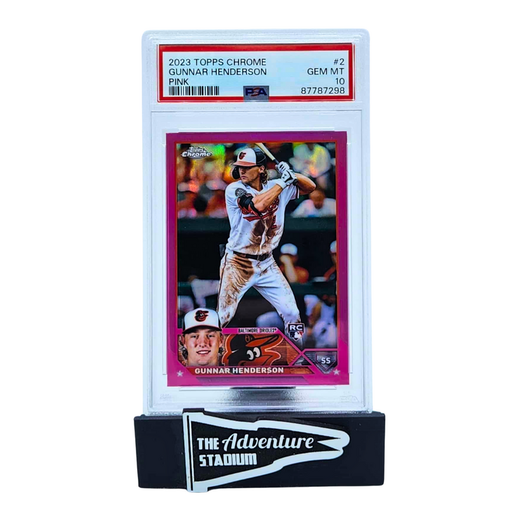 The Adventure Stadium 2023 Topps Chrome Gunnar Henderson Rookie Pink PSA 10