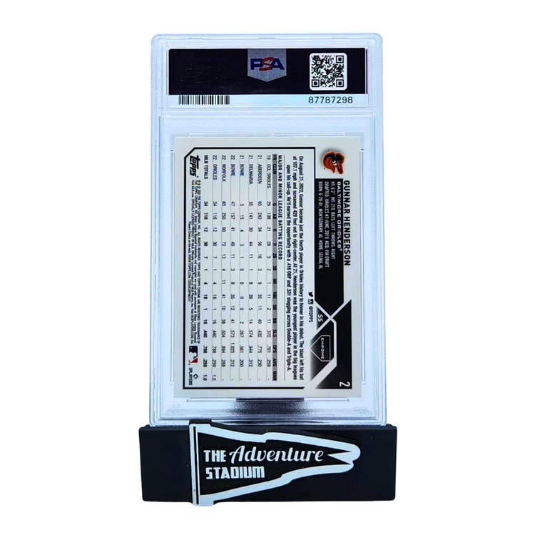 The Adventure Stadium 2023 Topps Chrome Gunnar Henderson Rookie Pink PSA 10