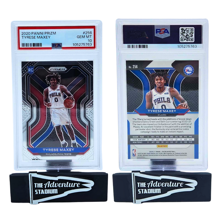 The Adventure Stadium 2020 Panini Prizm Tyrese Maxey PSA 10
