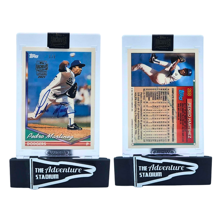 The Adventure Stadium 2021 Topps Archives Pedro Martinez Autograph 1/1