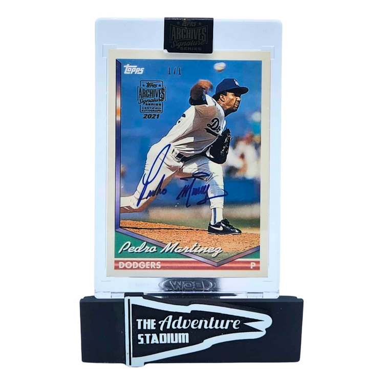 The Adventure Stadium 2021 Topps Archives Pedro Martinez Autograph 1/1
