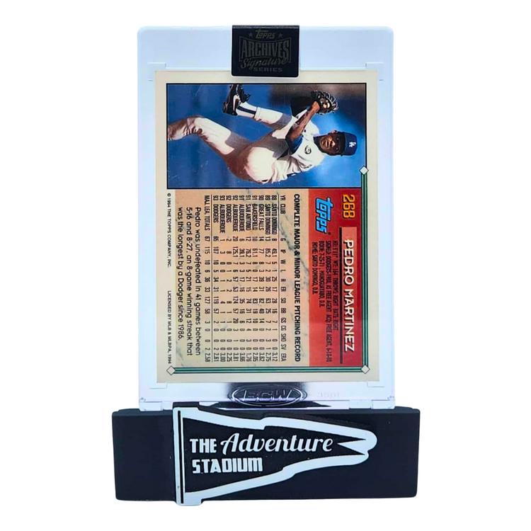 The Adventure Stadium 2021 Topps Archives Pedro Martinez Autograph 1/1