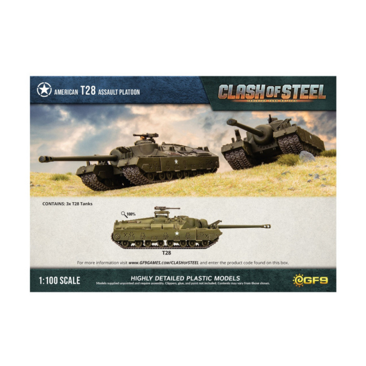 Clash of Steel Clash of Steel - T28 Assault Tank Platoon (x3)