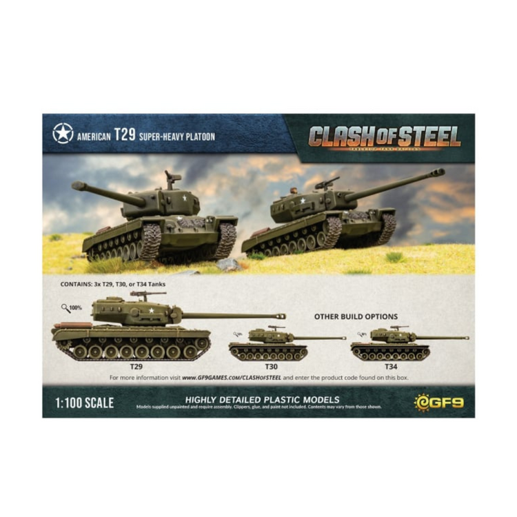 Clash of Steel Clash of Steel - T29 Super-Heavy Tank Platoon (x3)