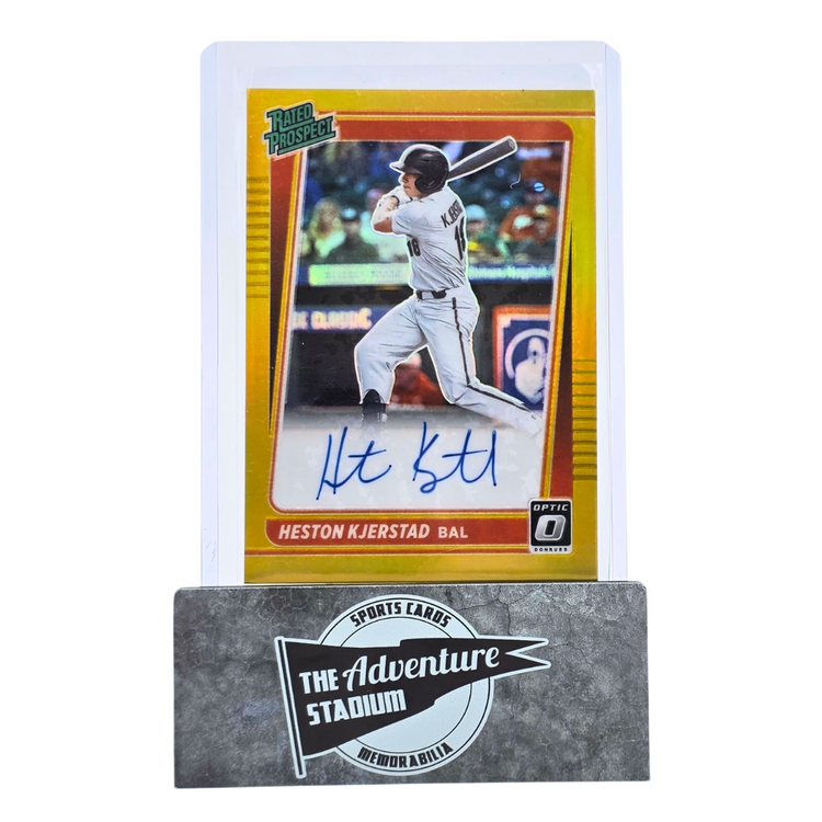 The Adventure Stadium 2021 Panini Donruss Optic Heston Kjerstad Autograph Gold 07/10