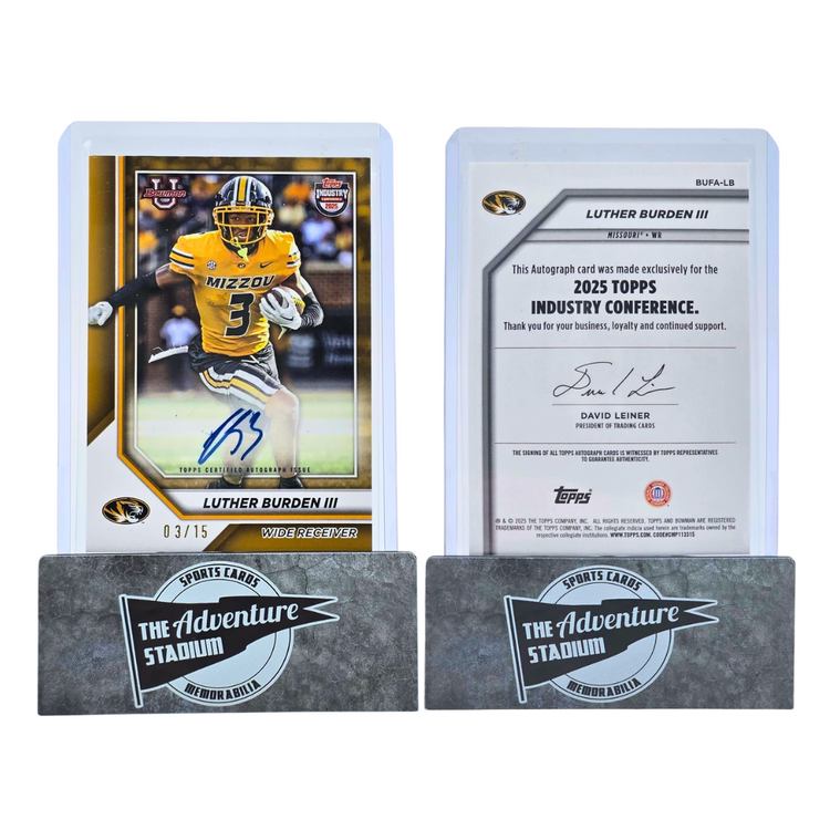 The Adventure Stadium 2025 Topps Industry Conference Luther Burden III Autograph 03/15