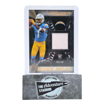 The Adventure Stadium 2023 Panini Black Quentin Johnston Rookie Influx Patch 01/10