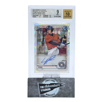 The Adventure Stadium 2020 Bowman Chrome Jeremy Pena Atomic Autograph BGS 9