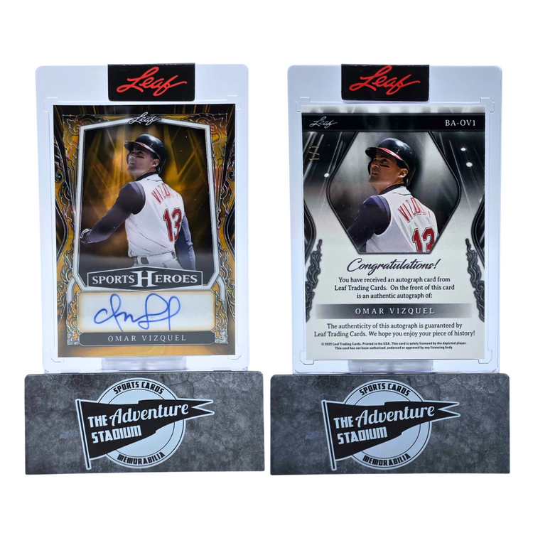 The Adventure Stadium 2025 Leaf Sport Heroes Omar Vizquel Autograph 1/1