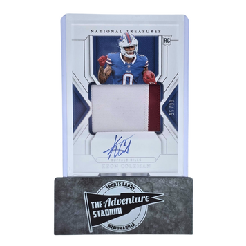 The Adventure Stadium 2024 Panini National Treasures Keon Coleman Patch Autograph 35/99