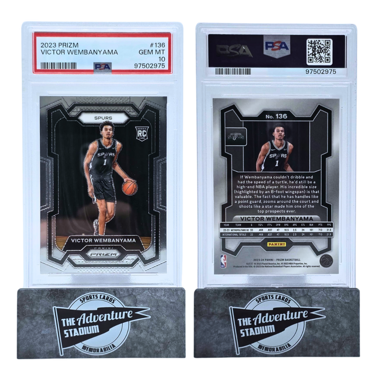 The Adventure Stadium 2023 Panini Prizm Victor Wembanyama PSA 10