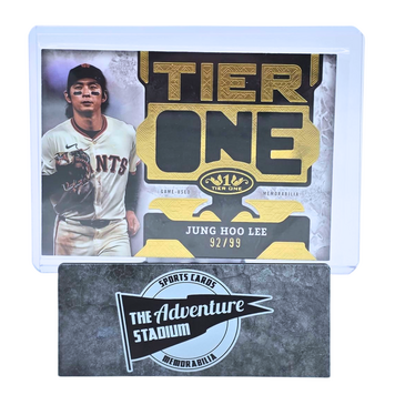 The Adventure Stadium 2025 Topps Tier One Jung Hoo Lee Relic 92/99