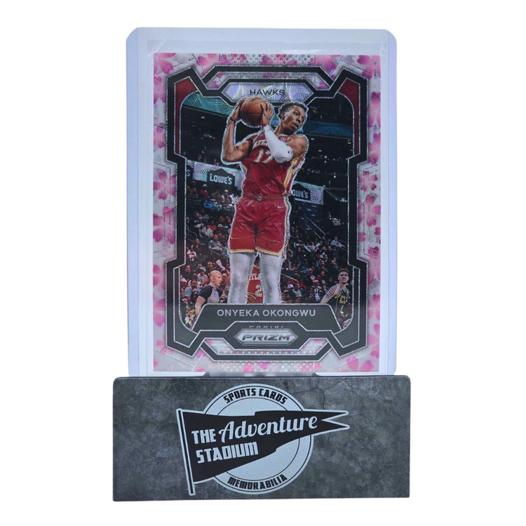 The Adventure Stadium 2023-24 Panini Prizm Onyeka Okongwu Cherry Blossom 17/20