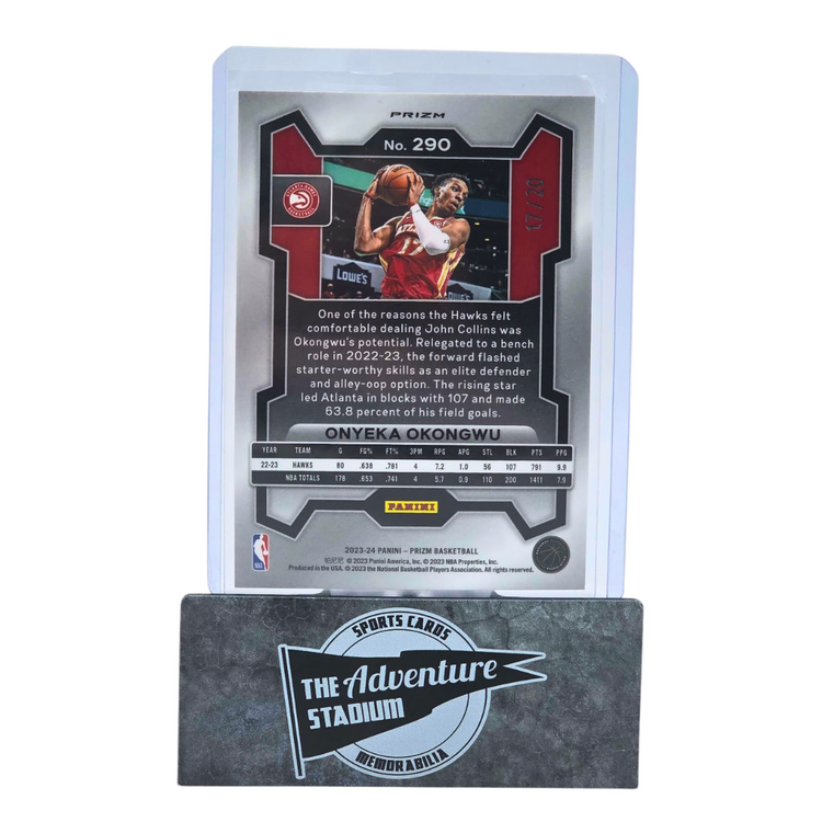 The Adventure Stadium 2023-24 Panini Prizm Onyeka Okongwu Cherry Blossom 17/20