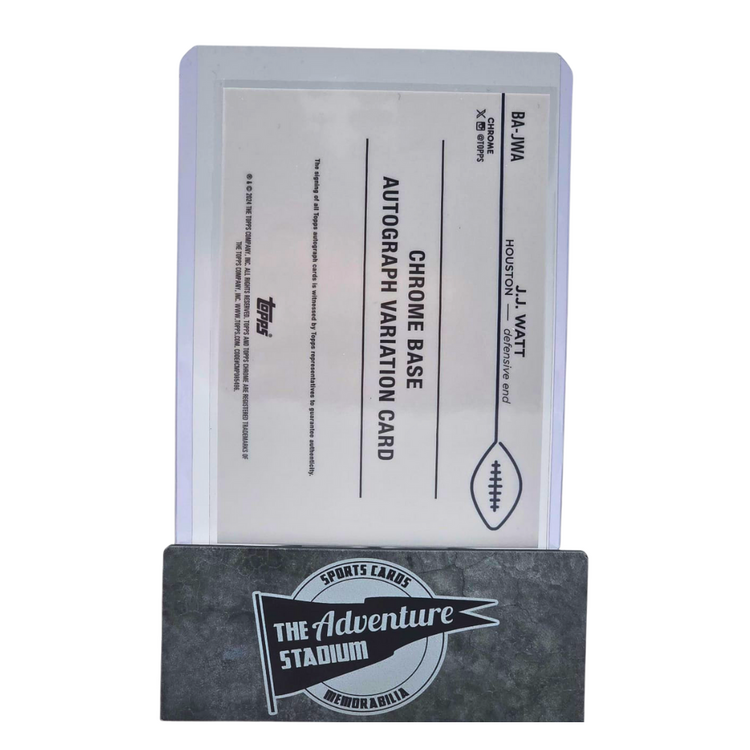 The Adventure Stadium 2024 Topps Chrome J.J. Watt Autograph Red 3/5