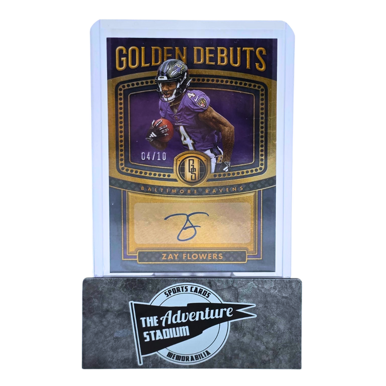 The Adventure Stadium 2023 Panini Gold Standard Zay Flowers Autograph 04/10