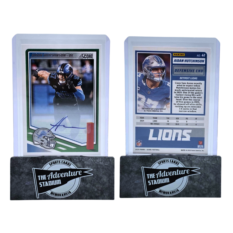 The Adventure Stadium 2025 Panini Score Aidan Hutchinson Autograph