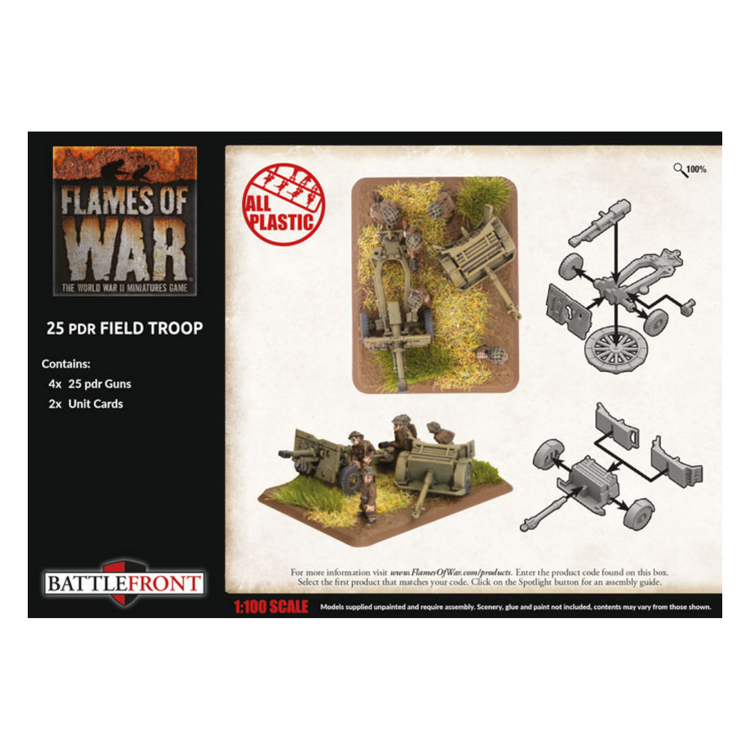 Flames of War FoW: British: 25 pdr Field Troop