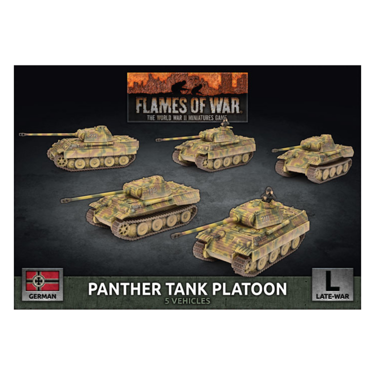 Flames of War FoW: Panther Tank Platoon - Late War (x5 Plastic)