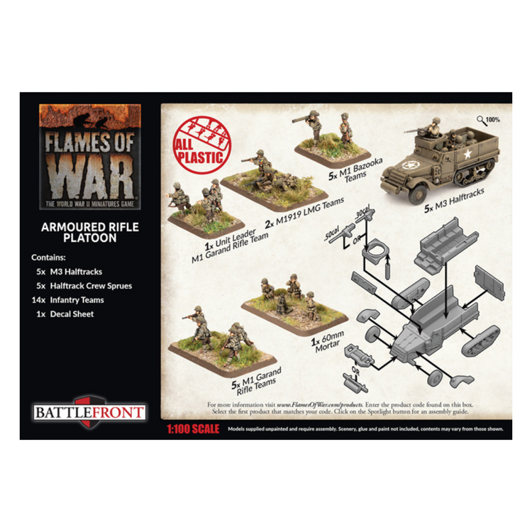 Flames of War FoW: American Armored Rifle Platoon (Plastic)