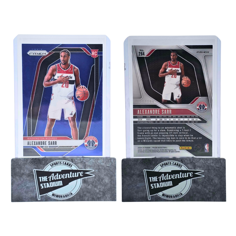 The Adventure Stadium 2024-25 Panini Prizm Alexandre Sarr Blue 161/199