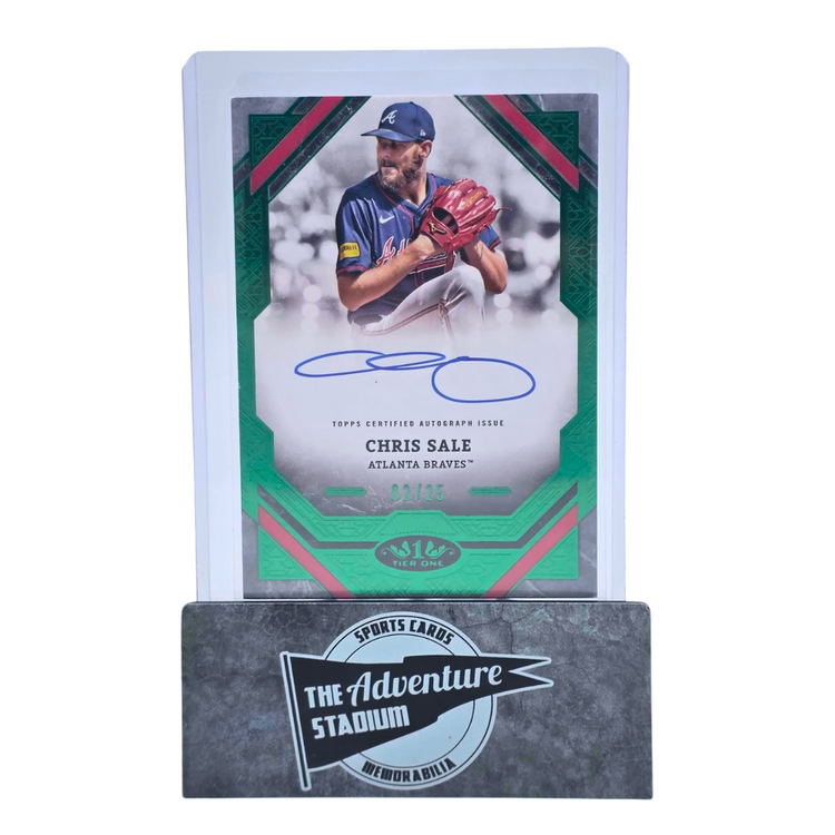 The Adventure Stadium 2025 Topps Tier One Chris Sale Autograph 02/25