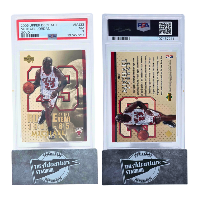 The Adventure Stadium 2005 Upper Deck M.J. Michael Jordan Gold 08/23 PSA 7