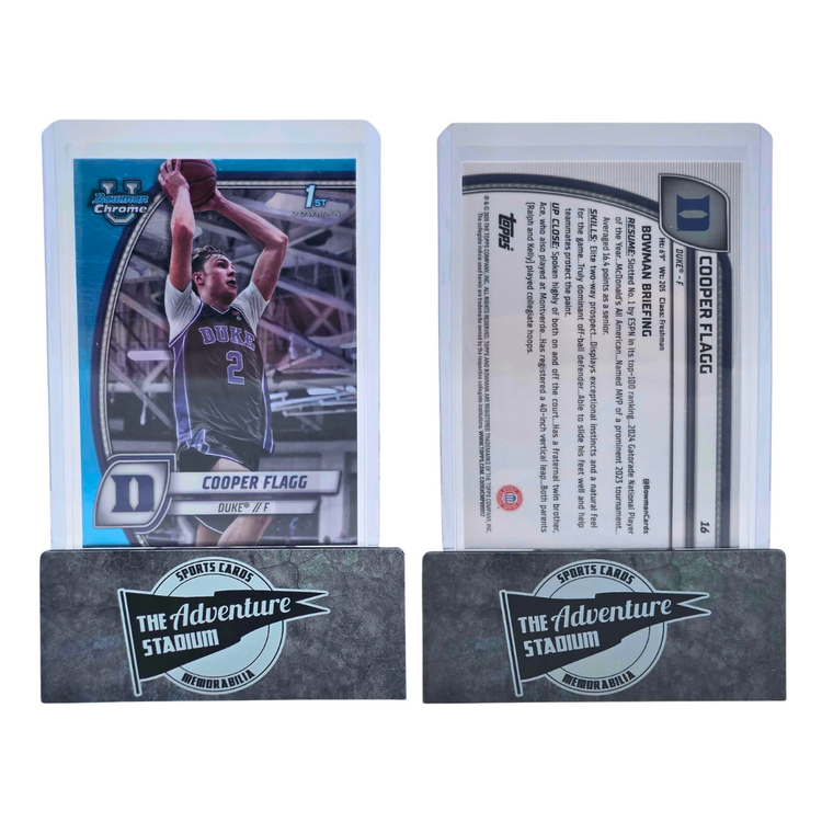 The Adventure Stadium 2025 Bowman Chrome U Cooper Flagg Aqua 1st Bowman