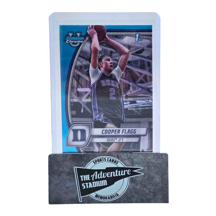 The Adventure Stadium 2025 Bowman Chrome U Cooper Flagg Aqua 1st Bowman