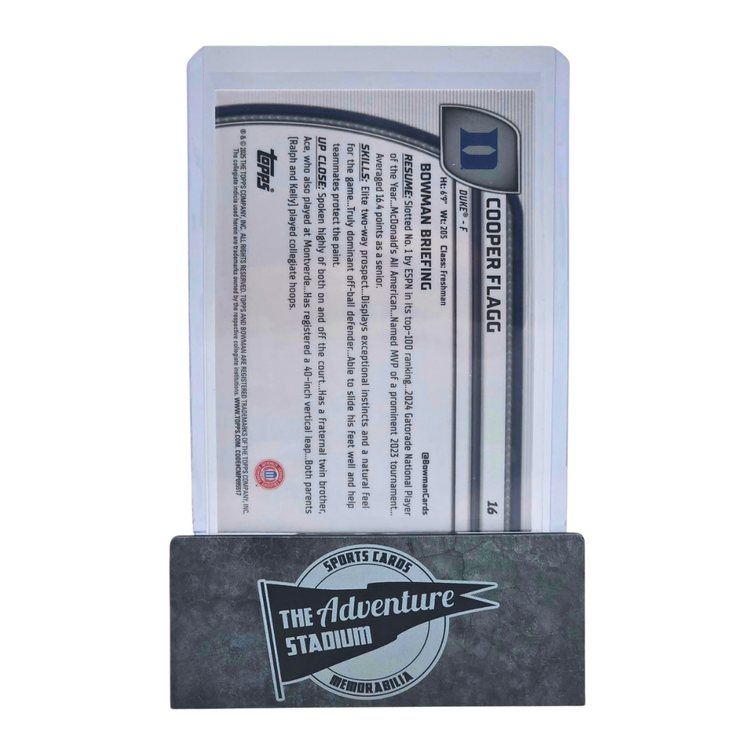 The Adventure Stadium 2025 Bowman Chrome U Cooper Flagg Aqua 1st Bowman