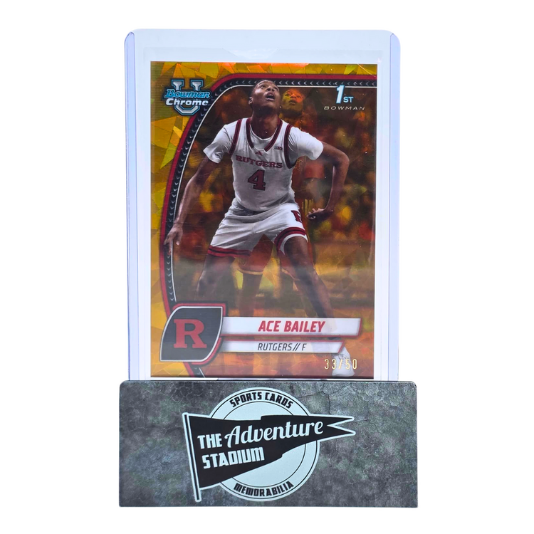 The Adventure Stadium 2025 Bowman Chrome U Sapphire Ace Bailey Gold 33/50