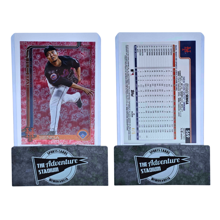 The Adventure Stadium 2025 Topps Series 2 Kodai Senga Red Fireworks 4/5