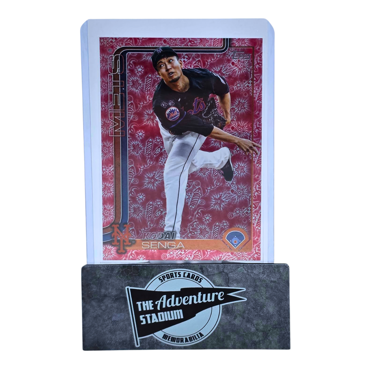 The Adventure Stadium 2025 Topps Series 2 Kodai Senga Red Fireworks 4/5