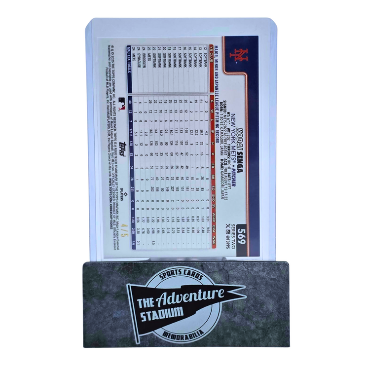 The Adventure Stadium 2025 Topps Series 2 Kodai Senga Red Fireworks 4/5