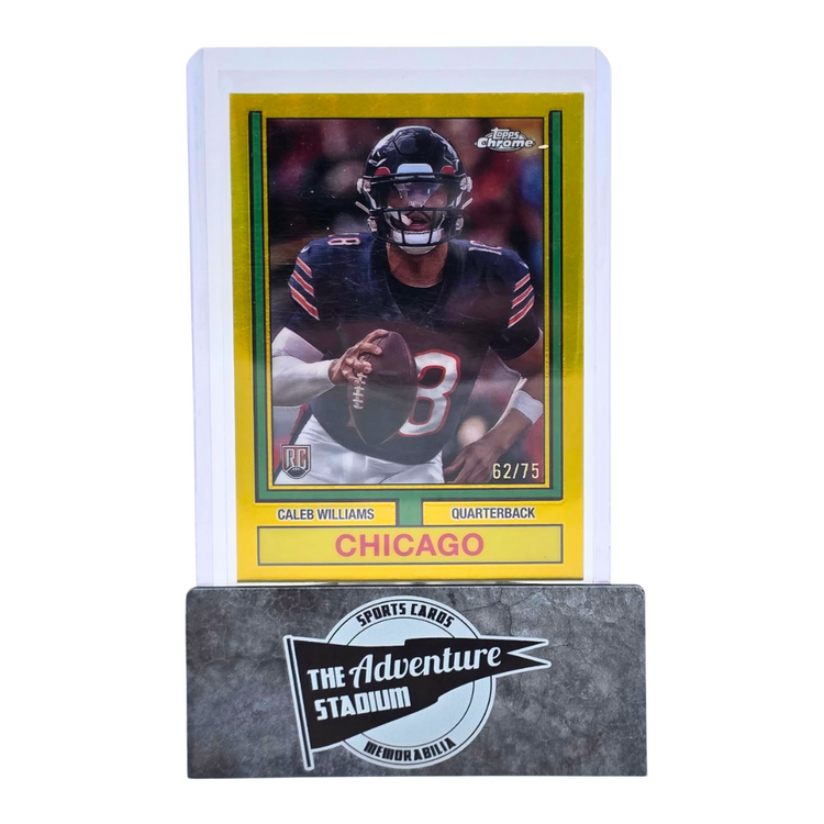 The Adventure Stadium 2024 Topps Composite Caleb Williams Retro Yellow 62/75