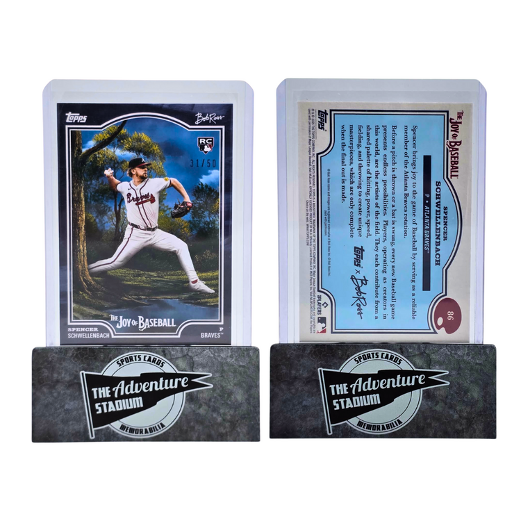 The Adventure Stadium 2025 Topps x Bob Ross Spencer Schwellenbach 31/50