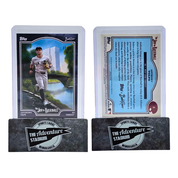 The Adventure Stadium 2025 Topps x Bob Ross Anthony Volpe 32/50